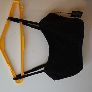 Large black crop top